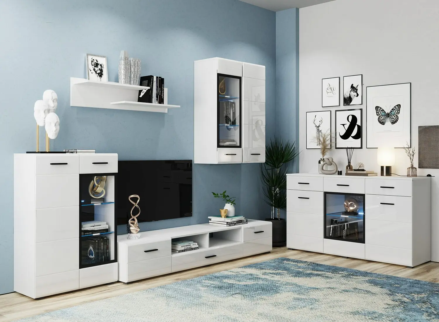 Комод GLOSS КМ-150 белый/белый глянец (NK)