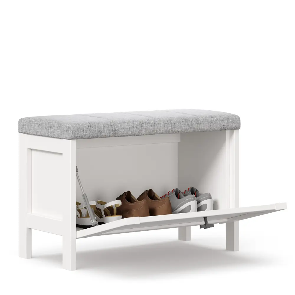 Тумба с пуфом Бланко (Белый) ЛД - интернет магазин Масса Мебель