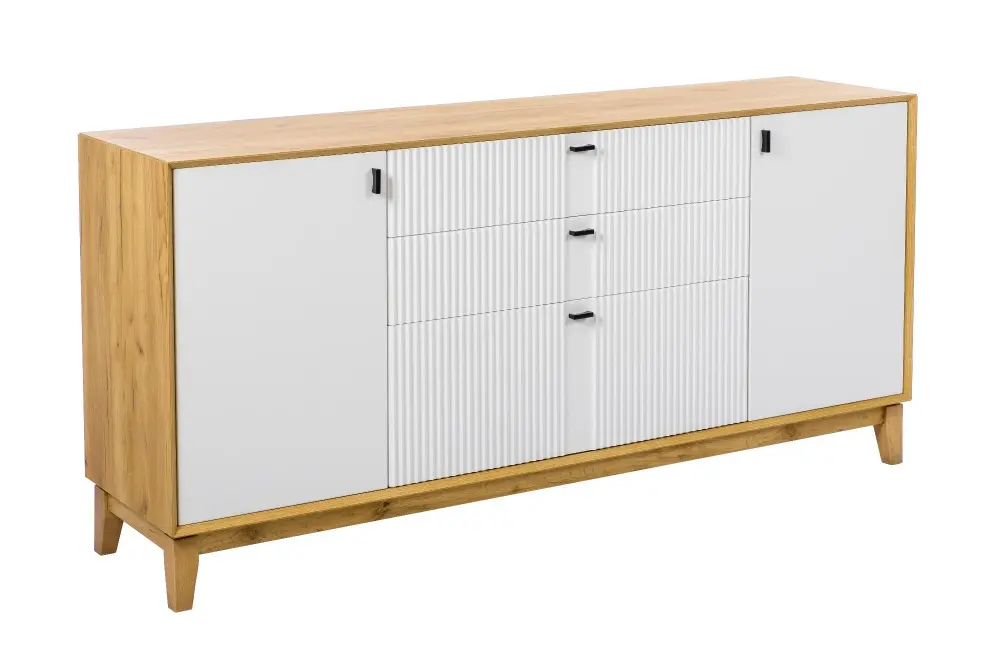 Тумба 1800 Бари (Дуб Золотой/Белый) | Интернет магазин Масса Мебель