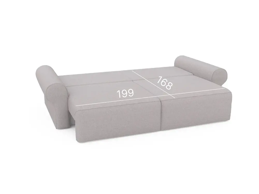 Диван прямой Петра D-920 светло-серый, Massa