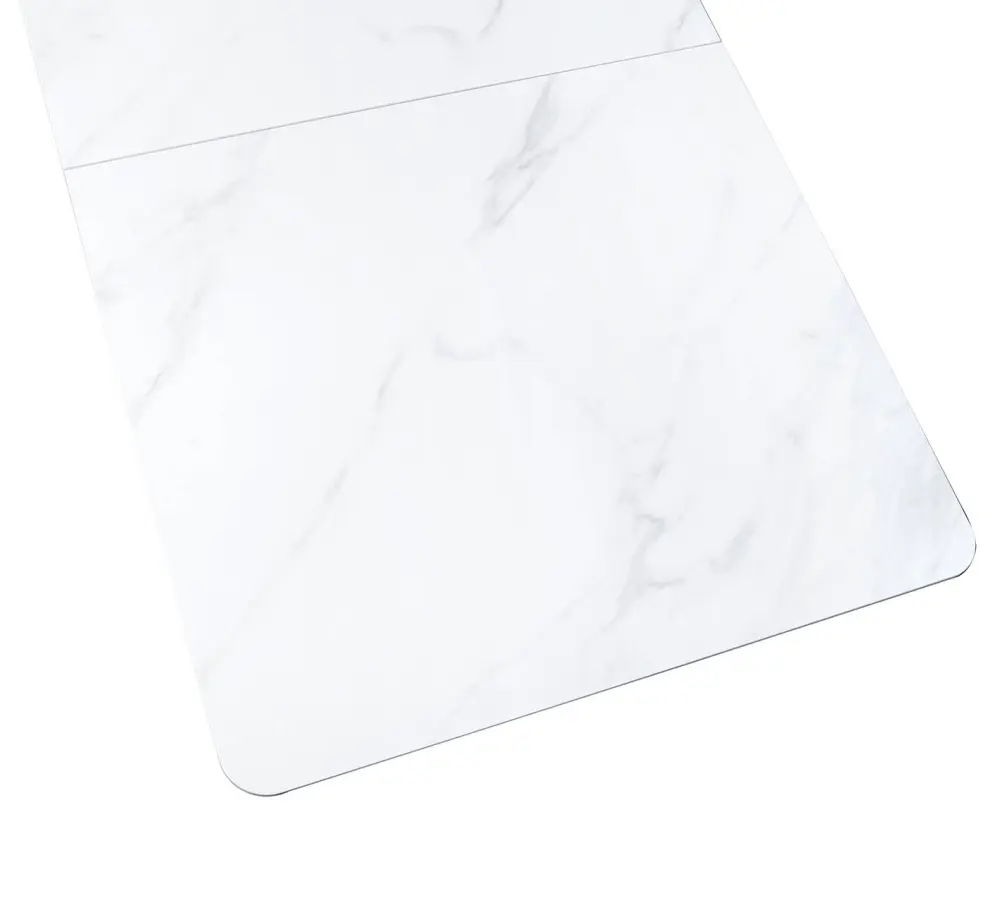 Стол обеденный раскладной SHT-T76 белый мрамор /черный (SHF) | Интернет магазин Масса Мебель