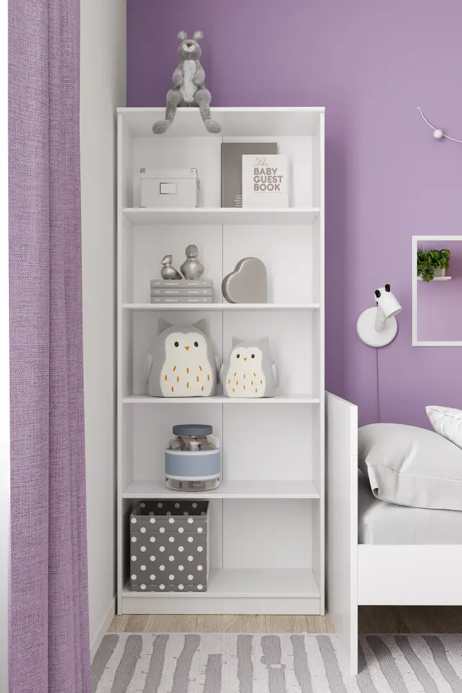 Стеллаж Сириус 78х190 белый (GL) - интернет магазин Масса Мебель