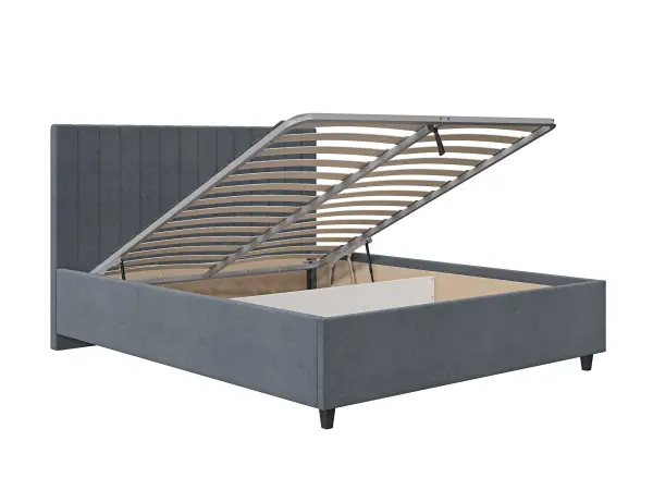 Кровать мягкая двуспальная Саманта 180х200 (MSS) (Серый)