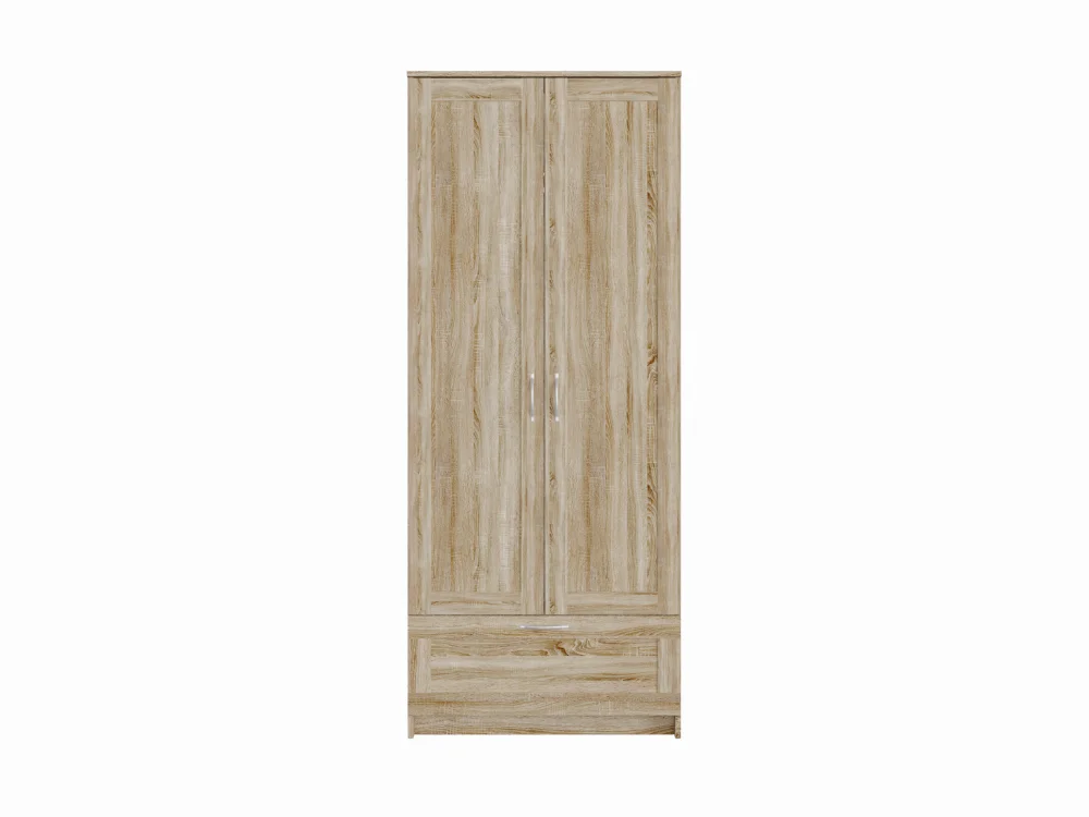 Шкаф двухстворчатый в прихожую Сириус 2 двери и 1 ящик сонома (GL) | Интернет магазин Масса Мебель