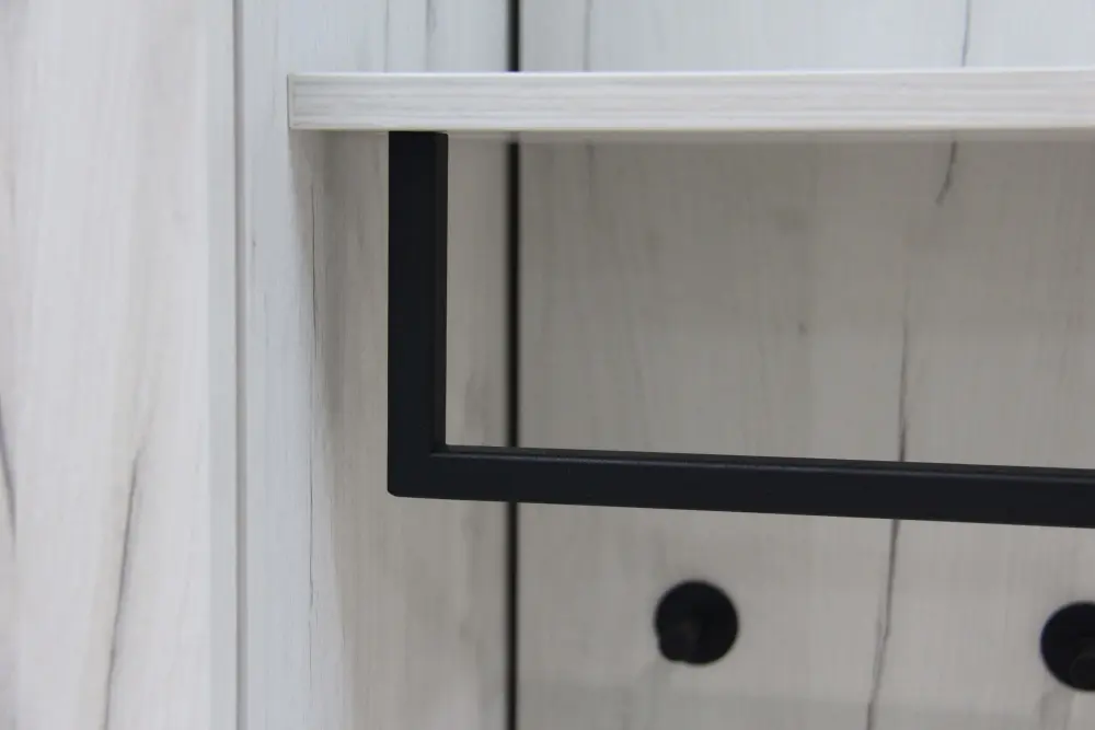 Вешалка настенная Сидней (Дуб Крафт белый) ЛД - интернет магазин Масса Мебель