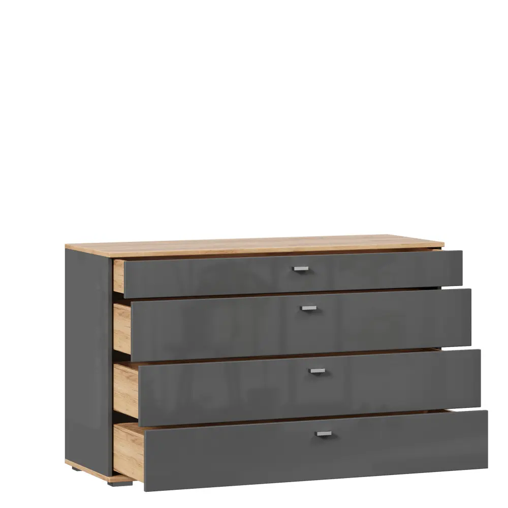 Комод Фиджи 1200  (Дуб Золотой/Антрацит) ЛД - интернет магазин Масса Мебель