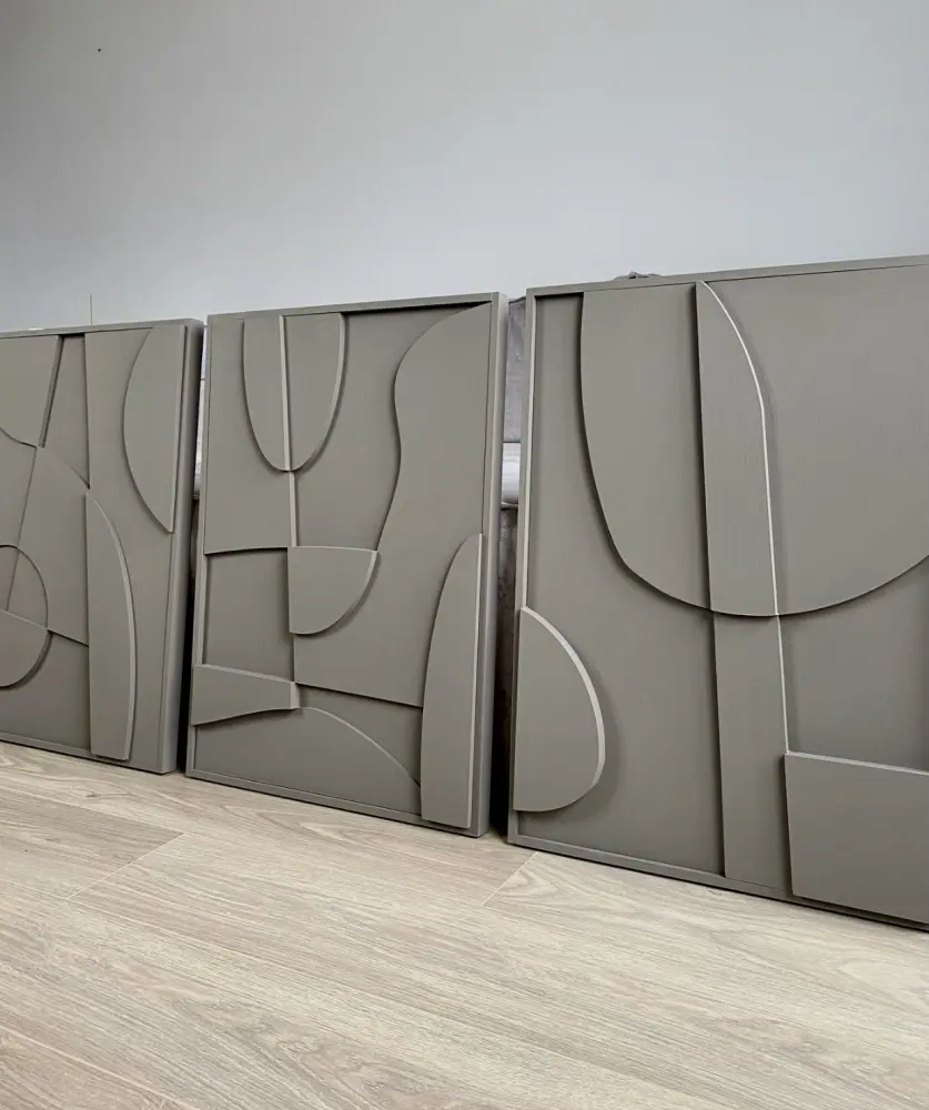 Панно Триптих "Объемная геометрия" 3 шт. (TM) | Интернет магазин Масса Мебель