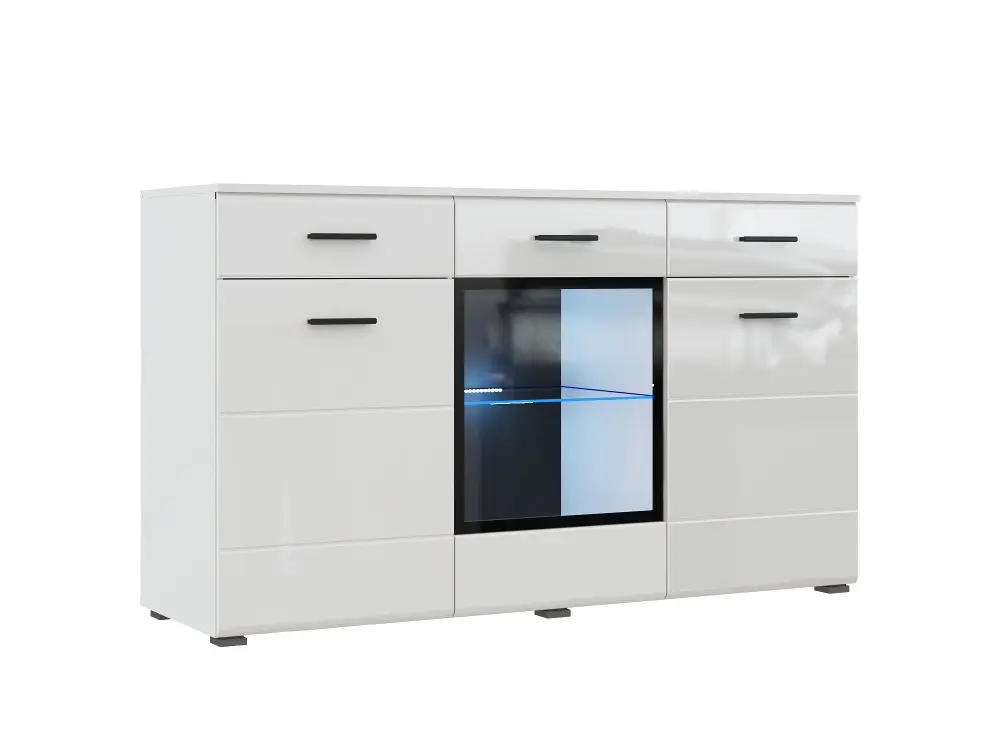 Комод GLOSS КМ-150 белый/белый глянец (NK) | Интернет магазин Масса Мебель