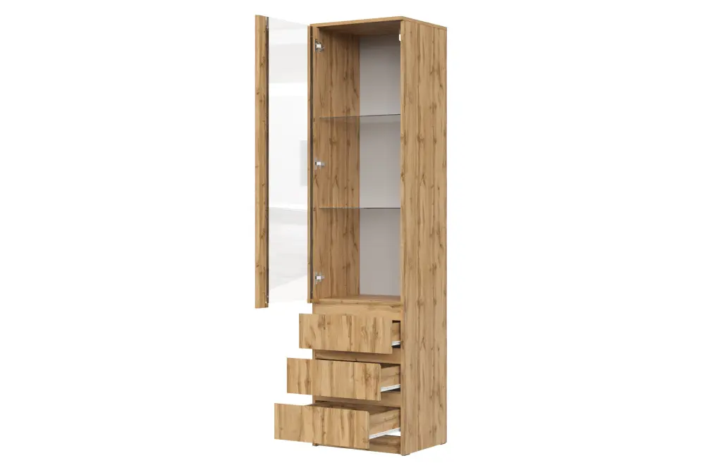 Шкаф-витрина STERN ШКВ-1 Дуб Вотан (NK) | Интернет магазин Масса Мебель