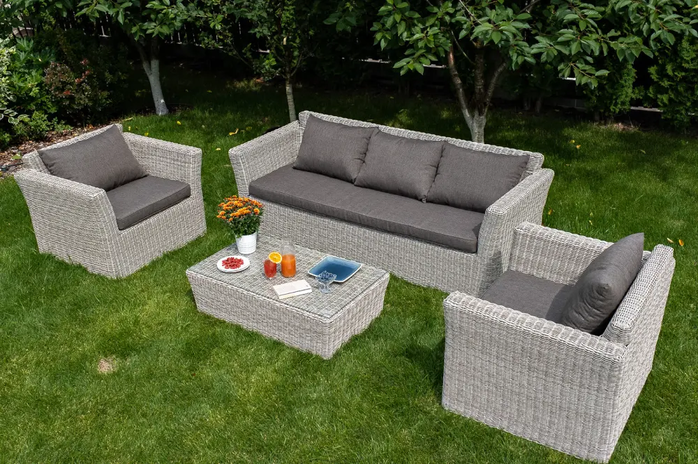 "Капучино" кресло из искусственного ротанга, цвет бежевый (sis) | Интернет магазин Масса Мебель