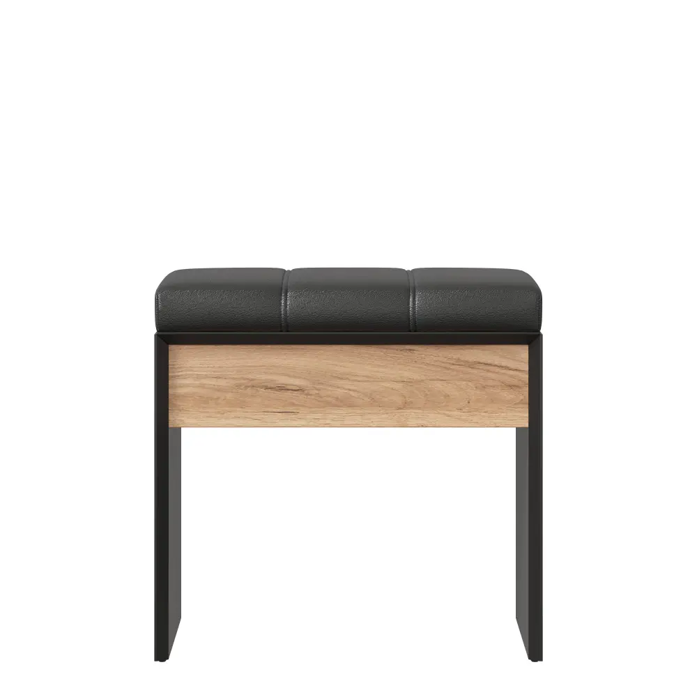 Банкетка Неаполь (Черный/Дуб Золотой) ЛД | Интернет магазин Масса Мебель