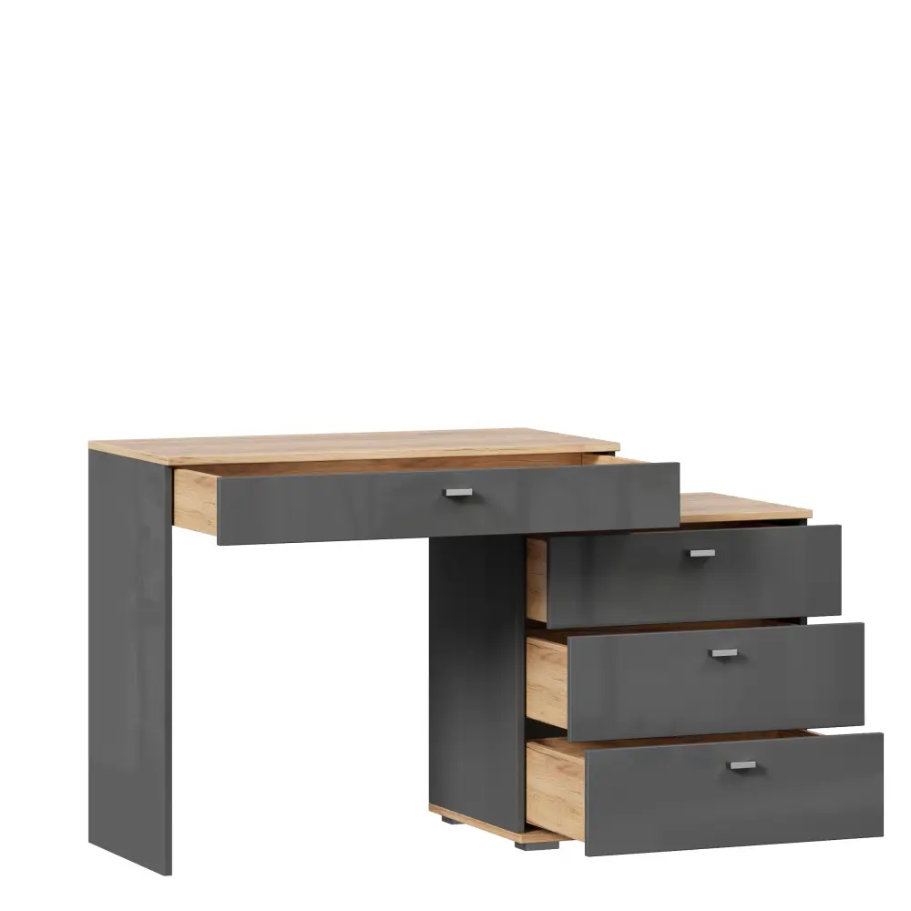 Стол туалетный с тумбой Фиджи (Дуб Золотой/Антрацит) ЛД | Интернет магазин Масса Мебель