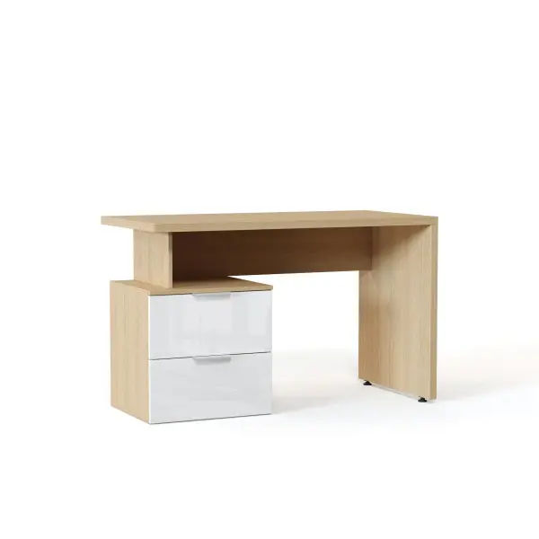 NEO Стол опирающийся на тумбу Н=500мм. 1200х750х600 белый глянец