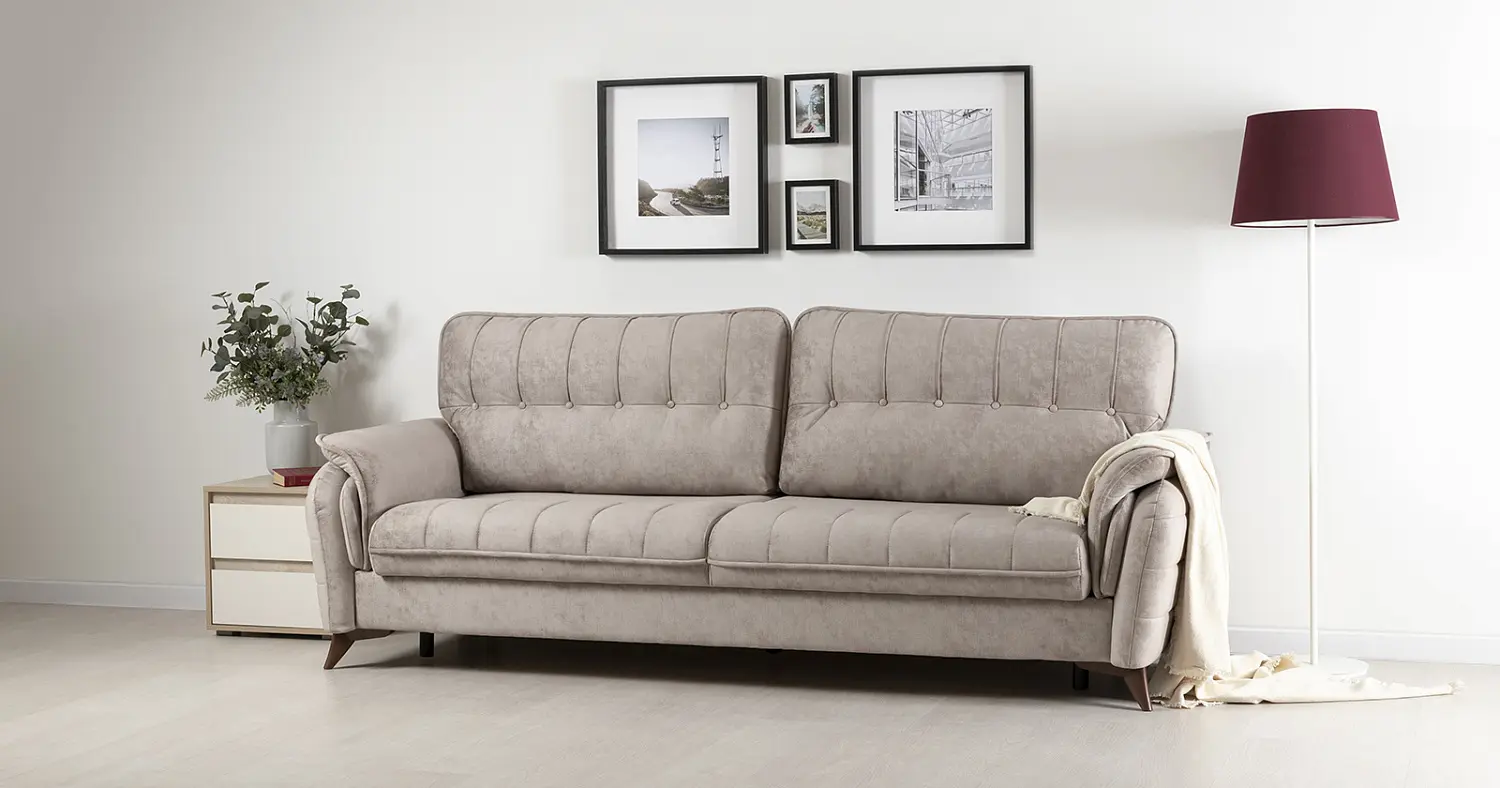 Диван прямой Дорис еврокнижка, велюр (NG)