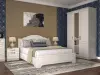 Кровать Ливерпуль 11.08 белый ясень/ваниль (Mob) | Интернет магазин Масса Мебель