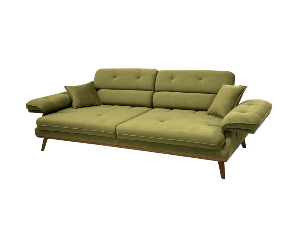 Диван прямой Bella велюр (Турция) (Зеленый)