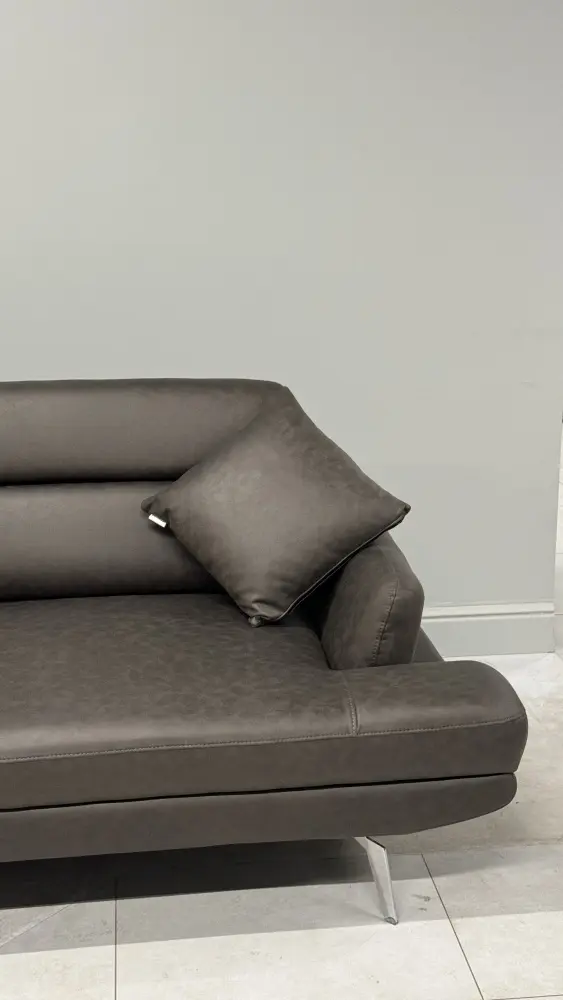 Диван прямой Fly 3 Seather (Турция) (Черный) Выставочный образец - интернет магазин Масса Мебель