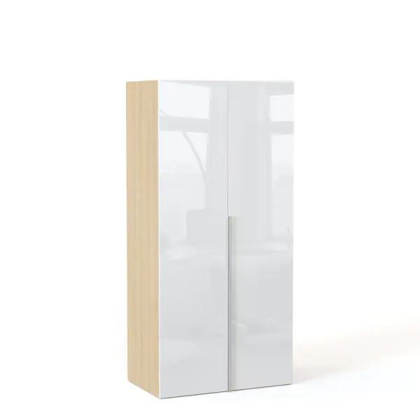 NEO Шкаф двухдверный со штангой 1000х2100х580 белый глянец