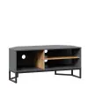 Тумба под ТВ угловая Лофт (Дуб Вотан/Оникс Серый) ЛД | Интернет магазин Масса Мебель