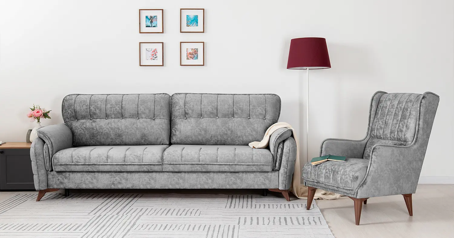 Диван прямой Дорис еврокнижка, велюр (NG)