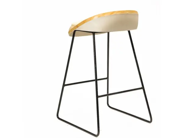 Барный стул TON ясень/черный/domus milk (MON) Выставочный образец | Интернет магазин Масса Мебель