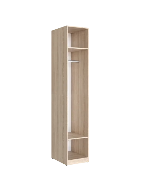 Шкаф для одежды узкий 400 (Бежевый/Белый)