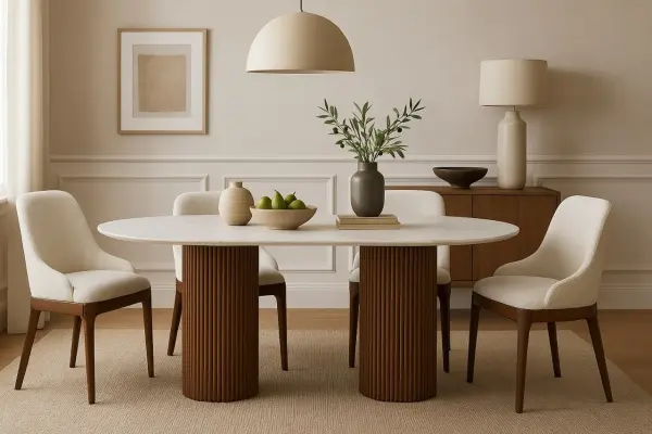 Стул мягкий Дейл Д-4 белый букле-каркас дуб, MASSA | Интернет магазин Масса Мебель