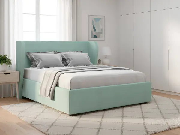 Кровать двуспальная Римини 180х200 (Мятный)