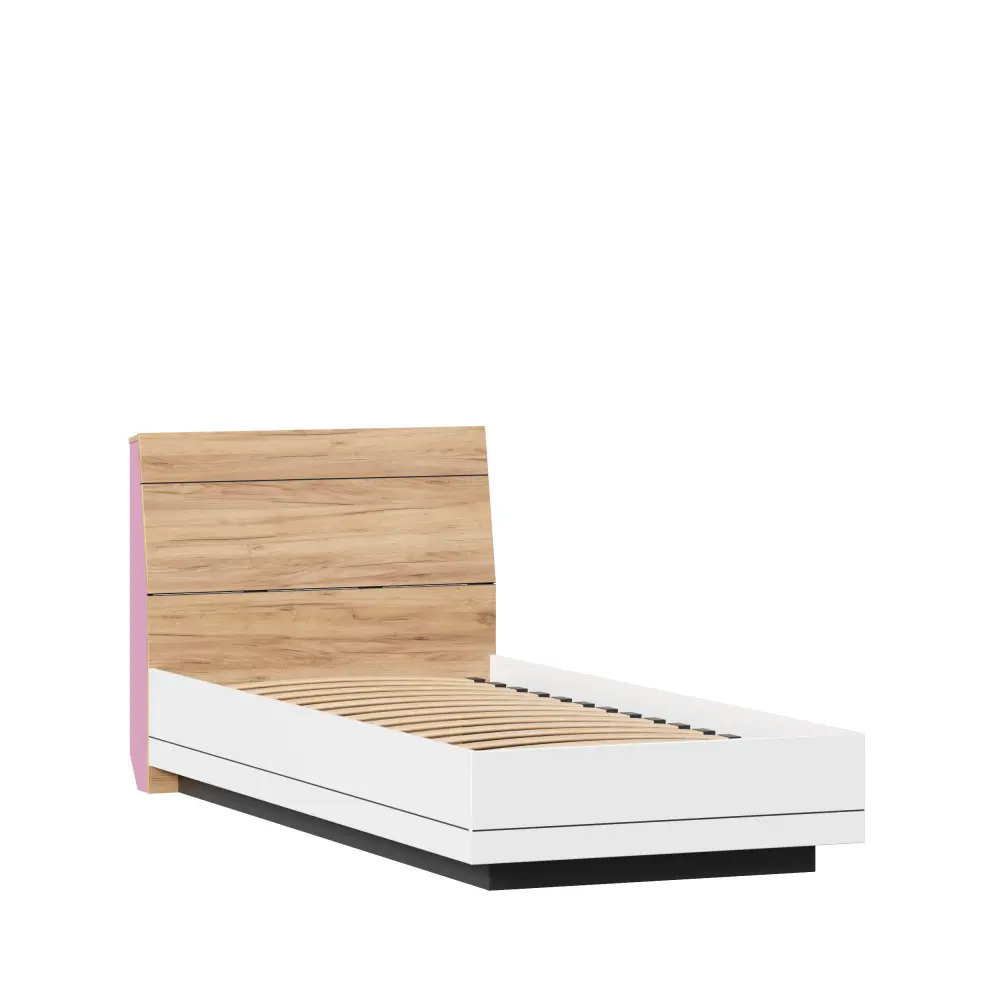 Кровать детская Урбан 90х200 (Дуб Золотой/Чёрный/Белый/Розовый) ЛД | Интернет магазин Масса Мебель