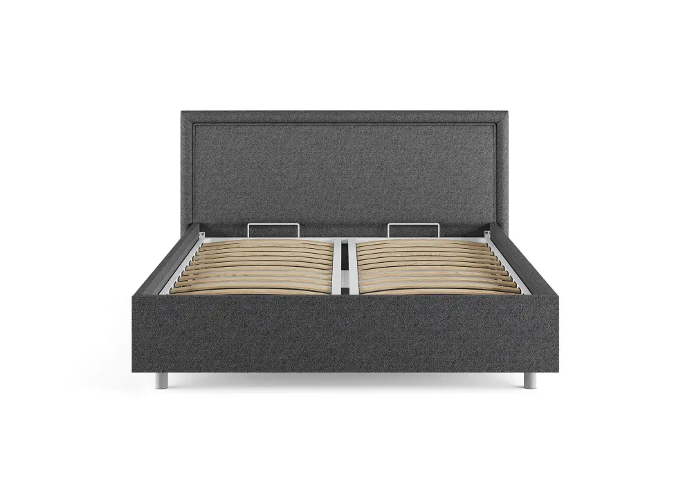 Кровать мягкая двуспальня Bergamo 140/160/180/200 рогожка (SM) | Интернет магазин Масса Мебель