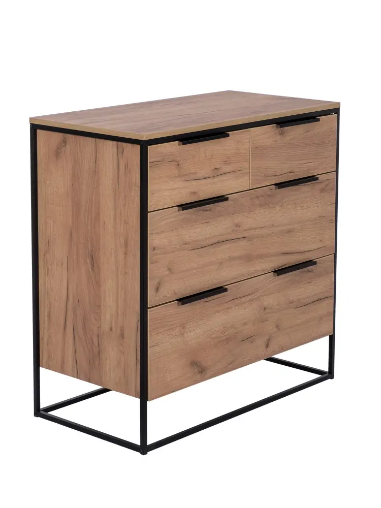 Комод Норд 890 с 4 ящиками (Дуб Золотой) ЛД - интернет магазин Масса Мебель