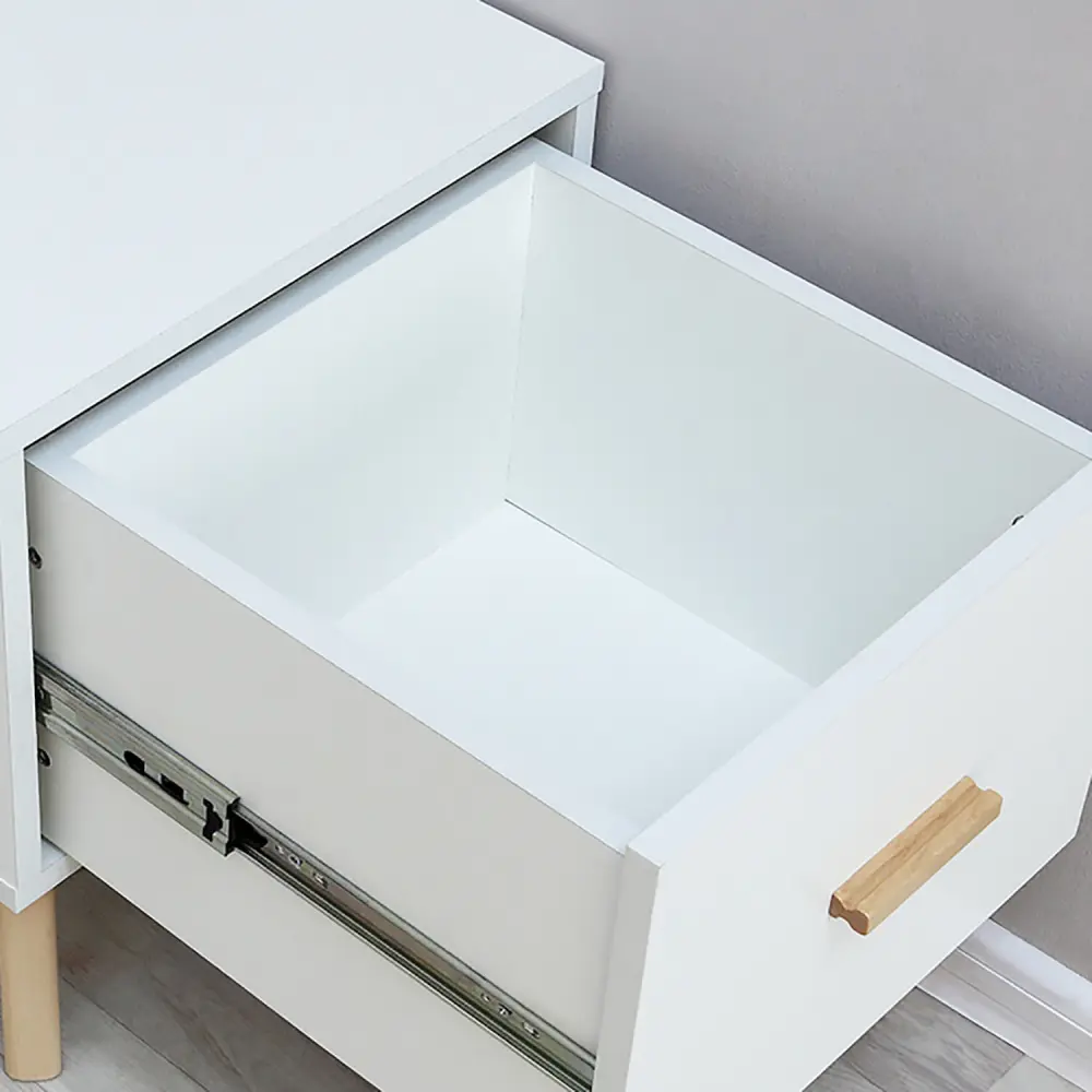 Тумба прикроватная Скандик (Белый) (EL) - интернет магазин Масса Мебель