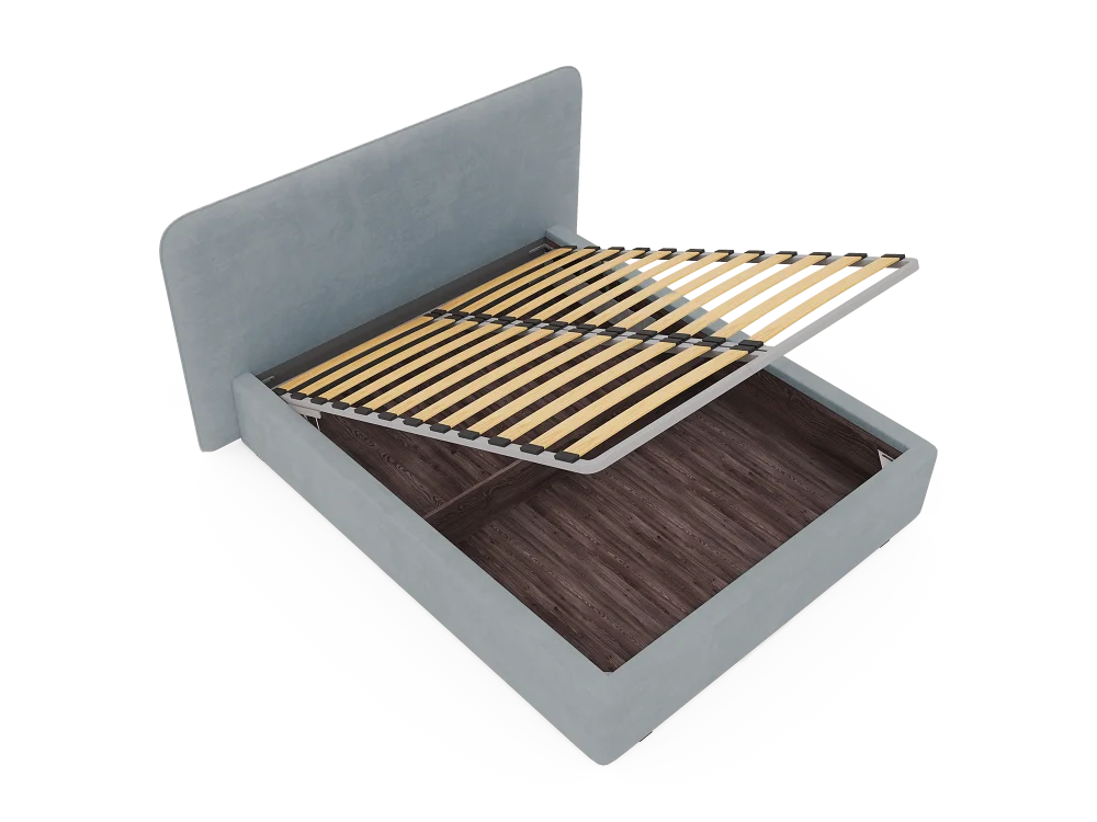 Кровать мягкая двуспальная Нейрис 160х200 (Светло-серый)