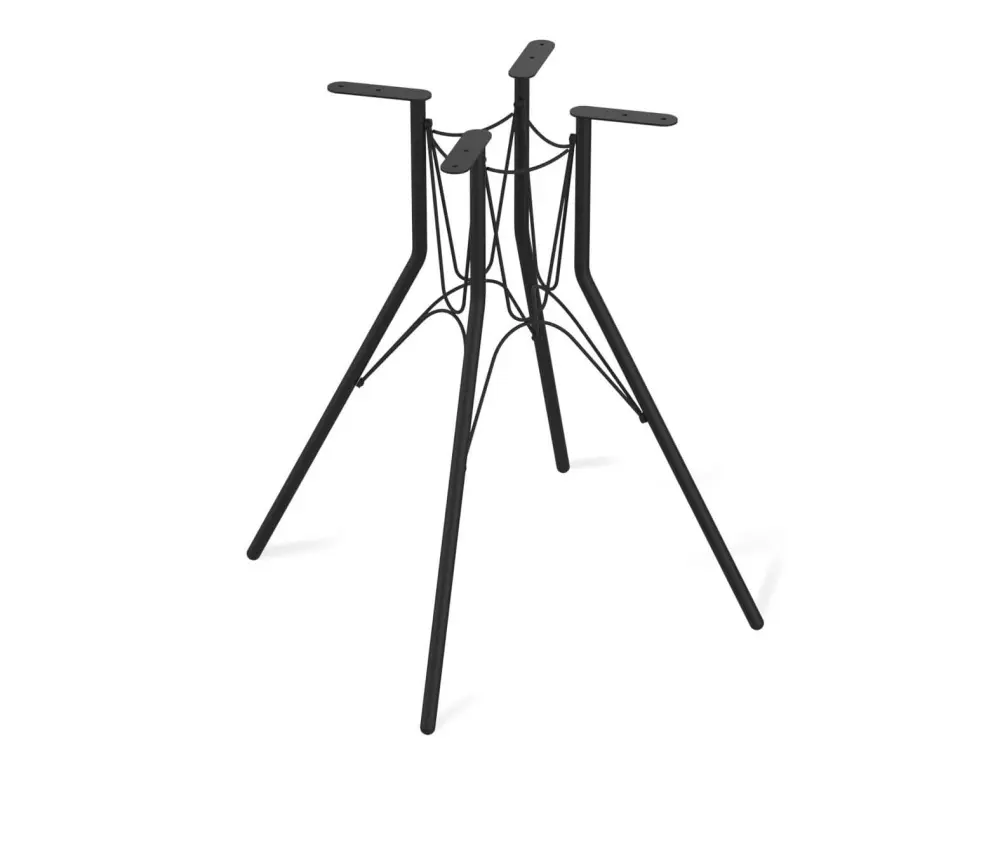 Стол обеденный круглый SHT-TU34-P d-80 МДФ белоснежная шагрень/черный металл (SHF) | Интернет магазин Масса Мебель