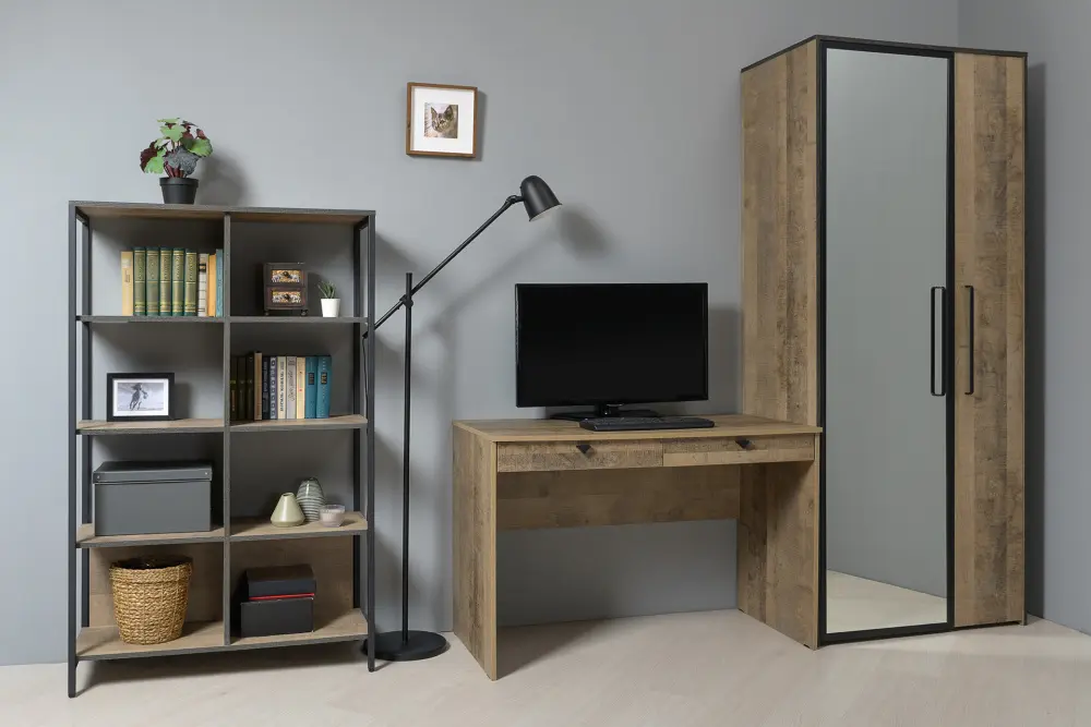 Стол письменный Трувор 12.69  Дуб Гранж Песочн (Mob) | Интернет магазин Масса Мебель