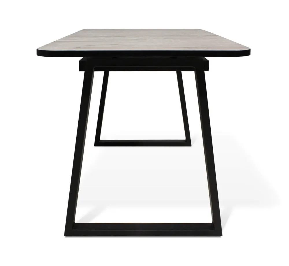 Стол раздвижной SHT-T40/130-160 дуб аляска / черный (SHF) | Интернет магазин Масса Мебель