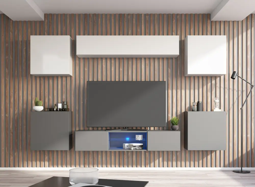 Тумба ТВ навесная Point Т-33 Серый Графит (NK) | Интернет магазин Масса Мебель