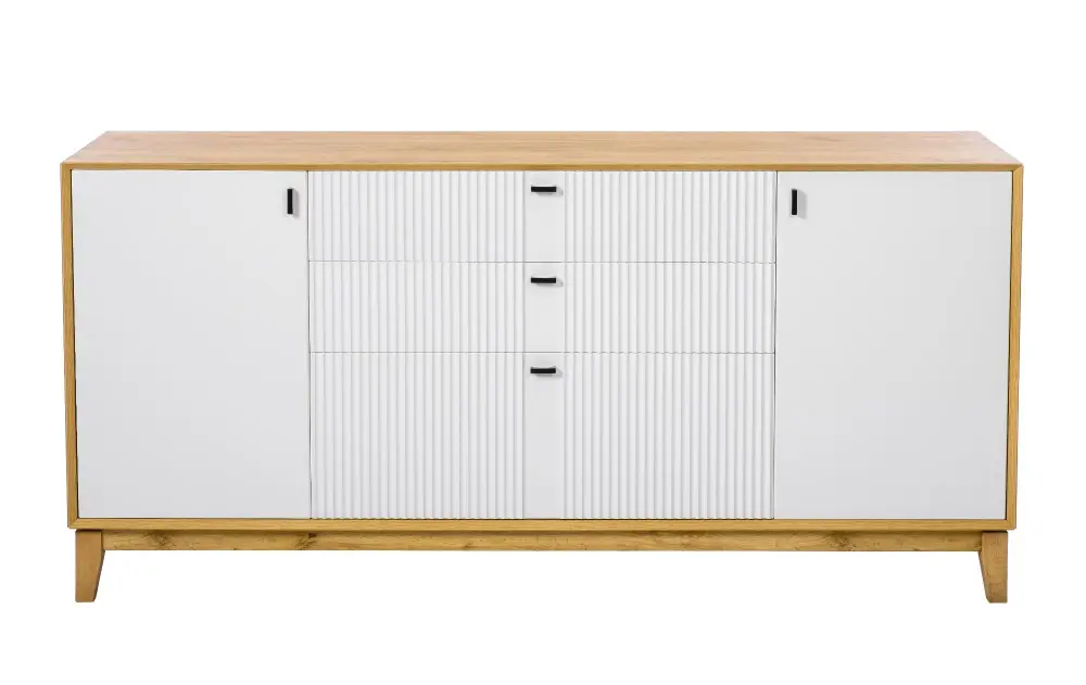 Тумба 1800 Бари (Дуб Золотой/Белый) | Интернет магазин Масса Мебель