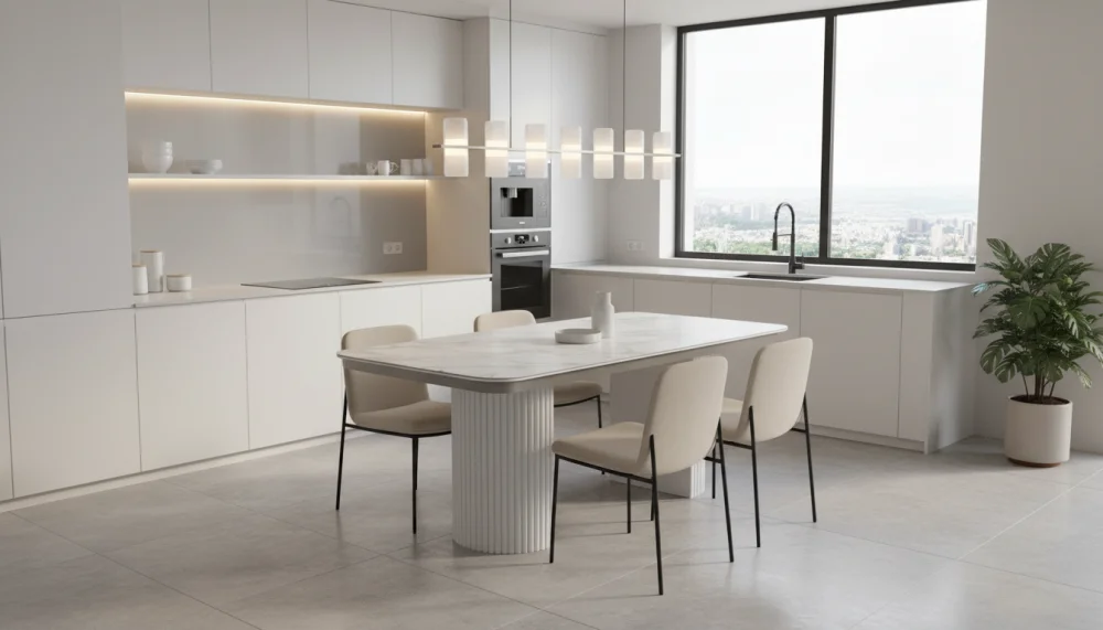 Стол обеденный раскладной Акина (Бежевый)