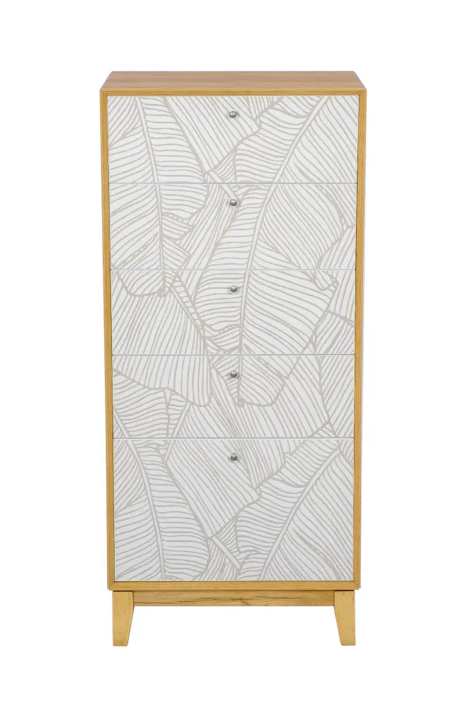 Тумба высокая Ройбен (Дуб золотой/Белый) ЛД | Интернет магазин Масса Мебель