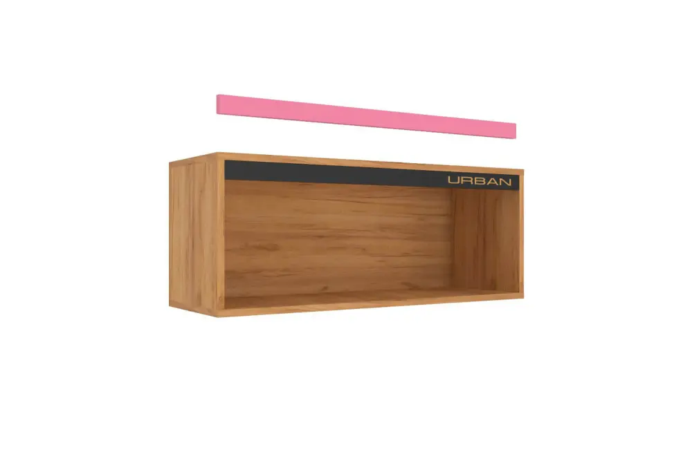 Полка навесная Урбан  (Дуб Золотой) ЛД | Интернет магазин Масса Мебель