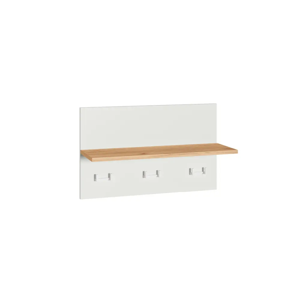 Вешалка Октава 15.14.01 белый шагрень /дуб крафт золотой (Mob) | Интернет магазин Масса Мебель