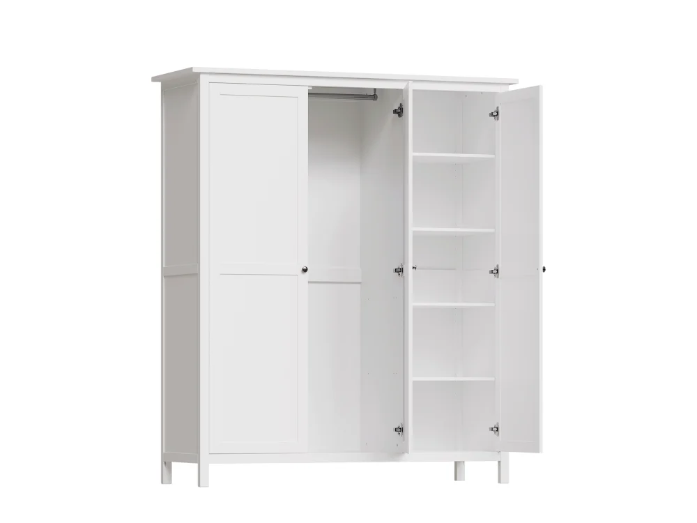 Шкаф-купе трехстворчатый Кантри 30 белый (GL) снято | Интернет магазин Масса Мебель