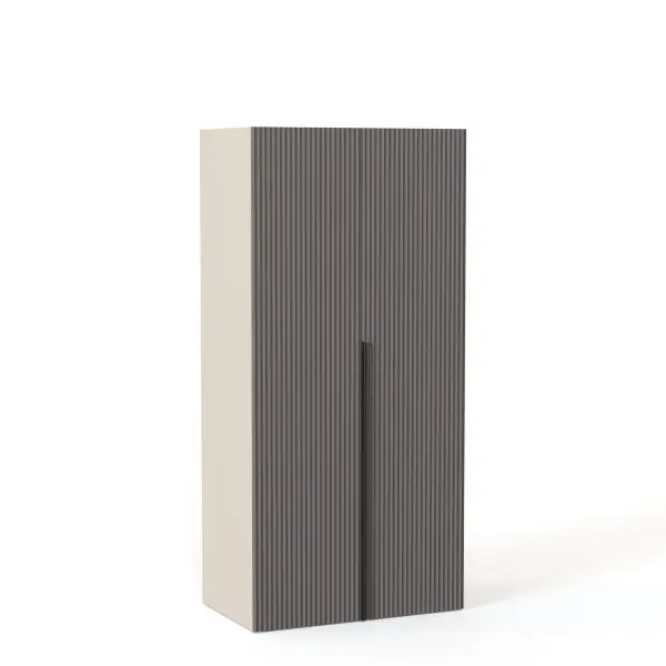 NEO Шкаф двухдверный со штангой 1000х2100х580 с рифленым фасадом серый