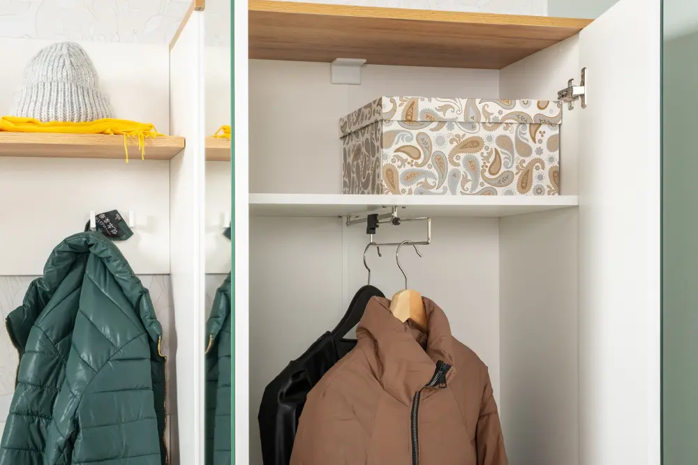 Вешалка Октава 15.14.01 белый шагрень /дуб крафт золотой (Mob) | Интернет магазин Масса Мебель