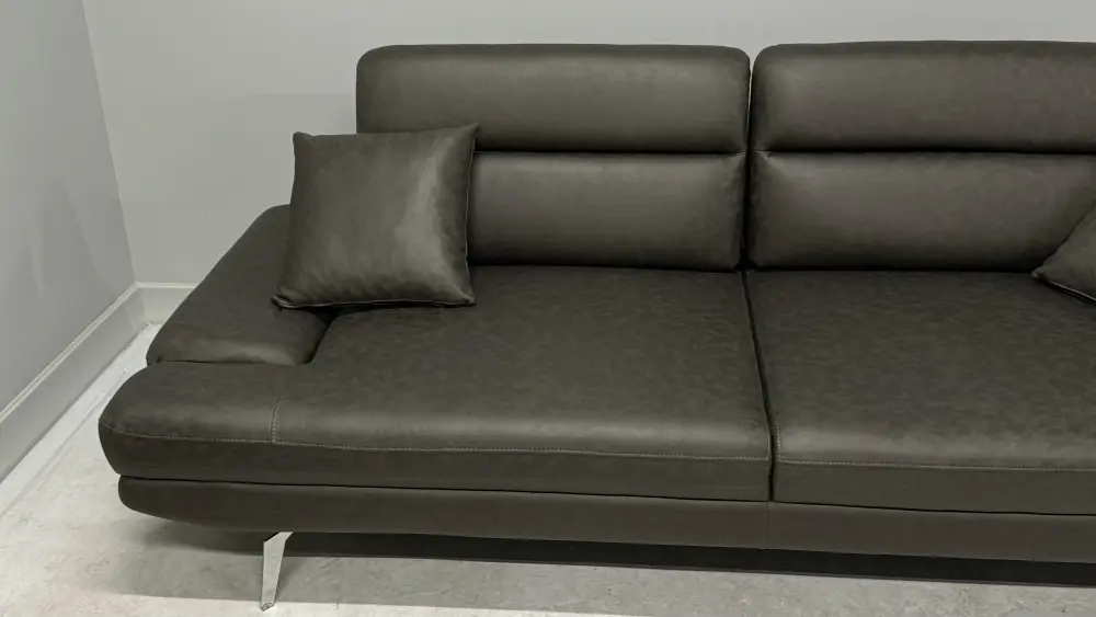 Диван прямой Fly 3 Seather (Турция) (Черный) Выставочный образец - интернет магазин Масса Мебель