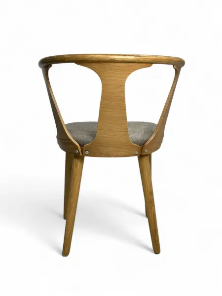 Стул мягкий Элиот Д-2 серый-каркас дуб, MASSA | Интернет магазин Масса Мебель