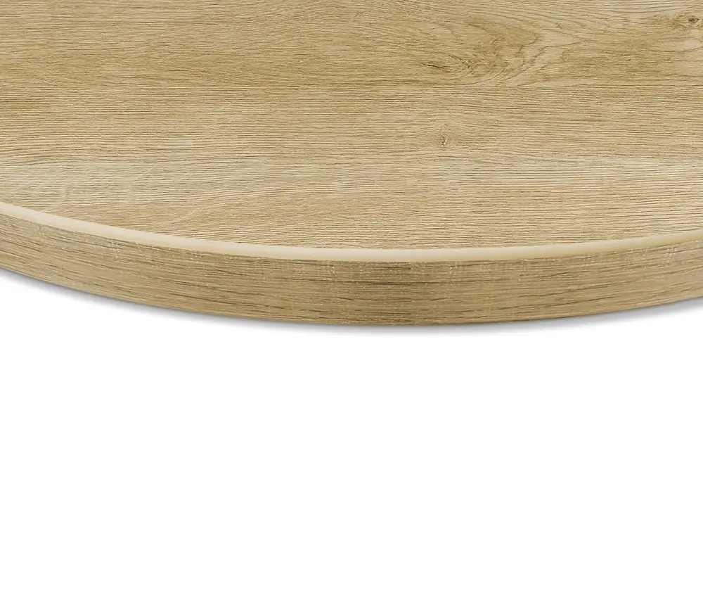 Стол обеденный круглый SHT-TU7-1/TT 60 ЛДСП корич.муар(цинк) / черный / дуб песочный (SHF) снято - интернет магазин Масса Мебель