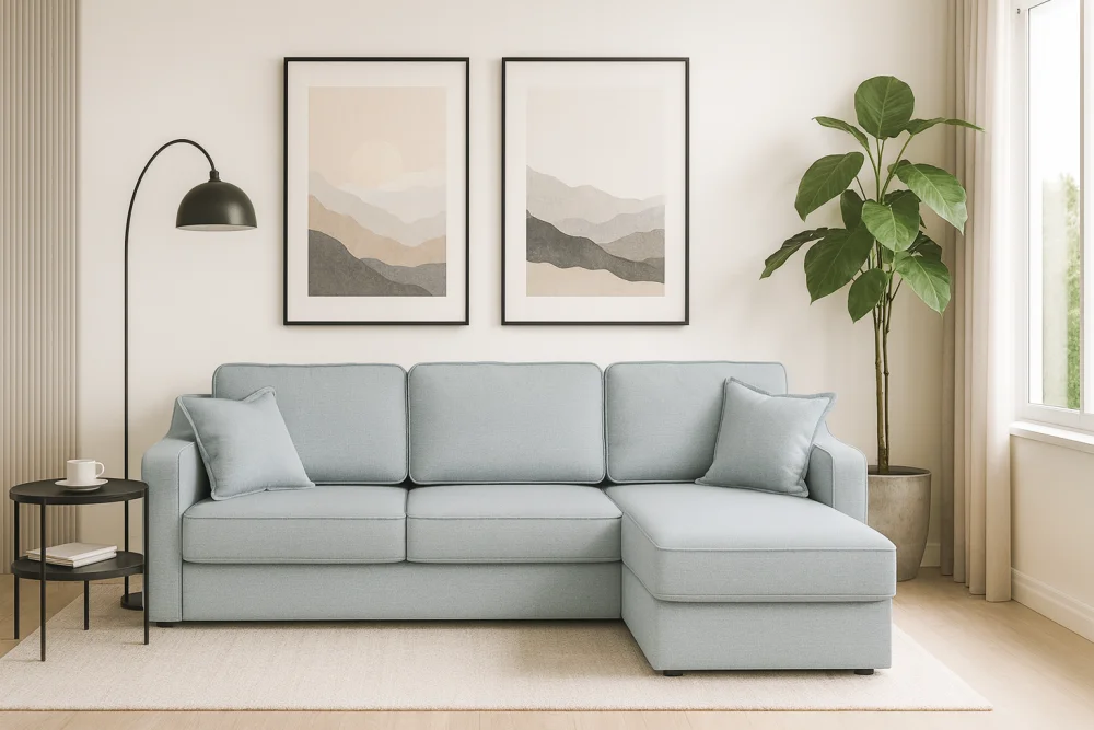 Диван-кровать угловой Монблан D-995 серый, Massa