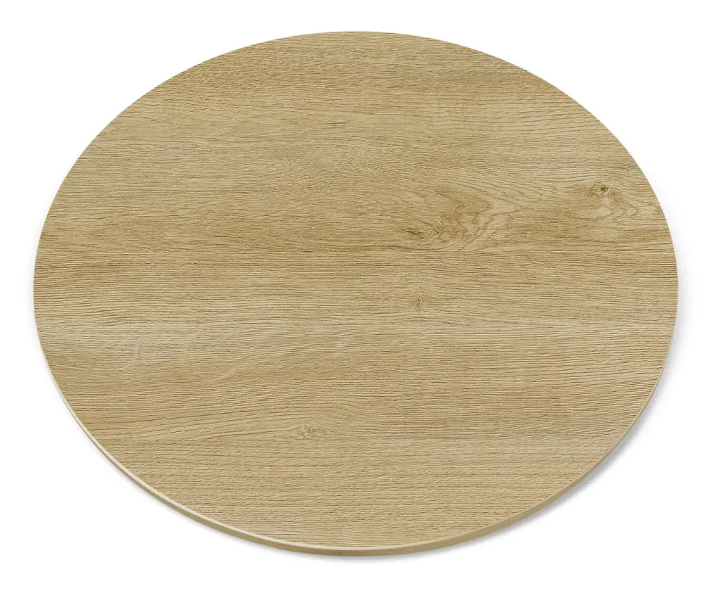 Стол обеденный круглый SHT-TU7-1/TT 60 ЛДСП корич.муар(цинк) / черный / дуб песочный (SHF) снято - интернет магазин Масса Мебель